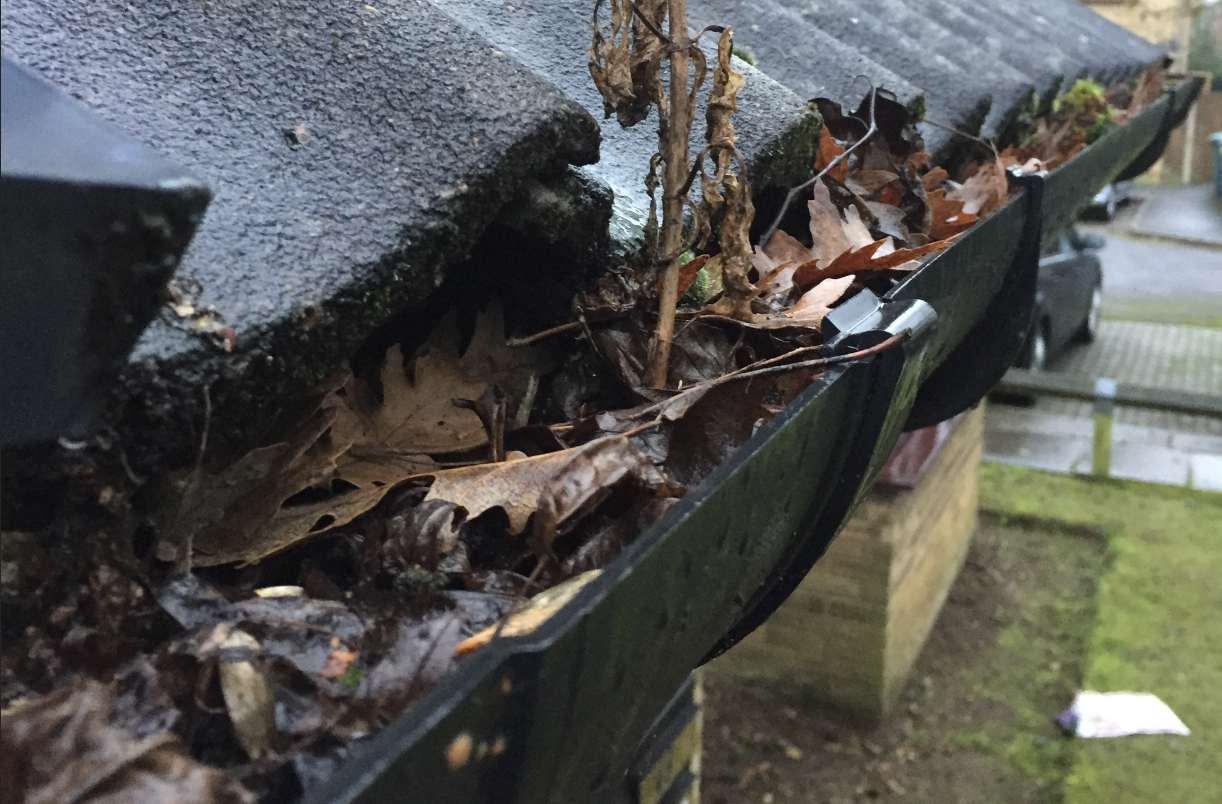 Blocked Gutter Cleaning